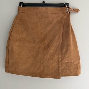 Hollister Suede Brown Skirt
